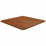 firkantet bordplade 50x50x1,5 cm behandlet massivt eg mørkebrun