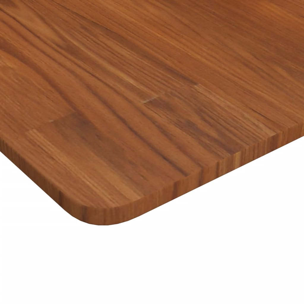 bordplade til badeværelse 100x50x1,5 cm massivt træ mørkebrun