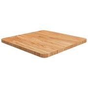 firkantet bordplade 50x50x2,5 cm behandlet massivt eg lysebrun
