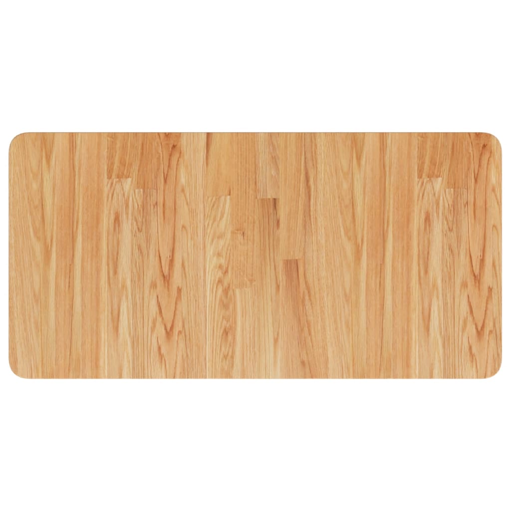 bordplade til badeværelse 80x40x2,5 cm massivt træ lysebrun