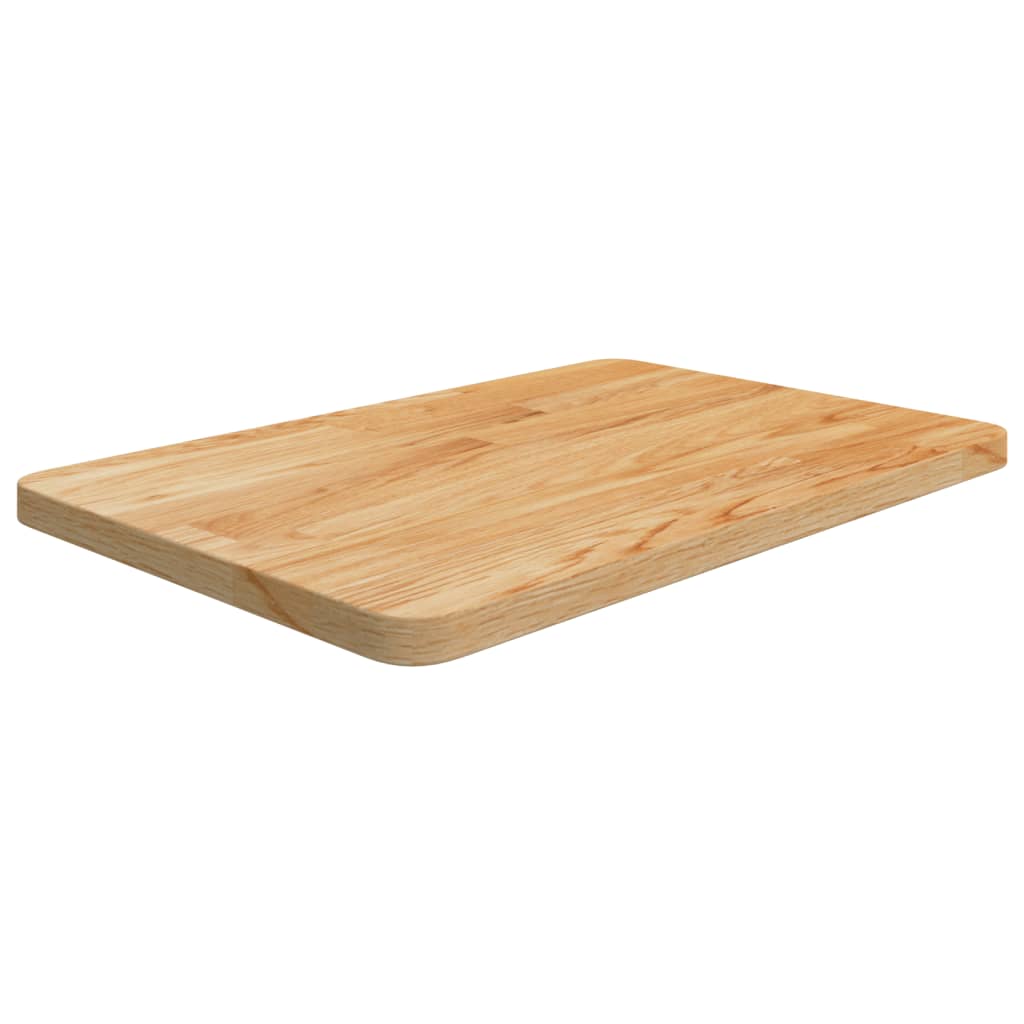 bordplade til badeværelse 60x40x2,5 cm massivt træ lysebrun