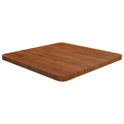 firkantet bordplade 50x50x2,5 cm behandlet massivt eg mørkebrun
