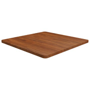 firkantet bordplade 70x70x2,5 cm behandlet massivt eg mørkebrun