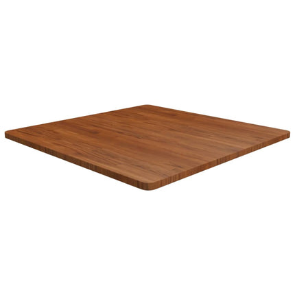 firkantet bordplade 90x90x2,5 cm behandlet massivt eg mørkebrun