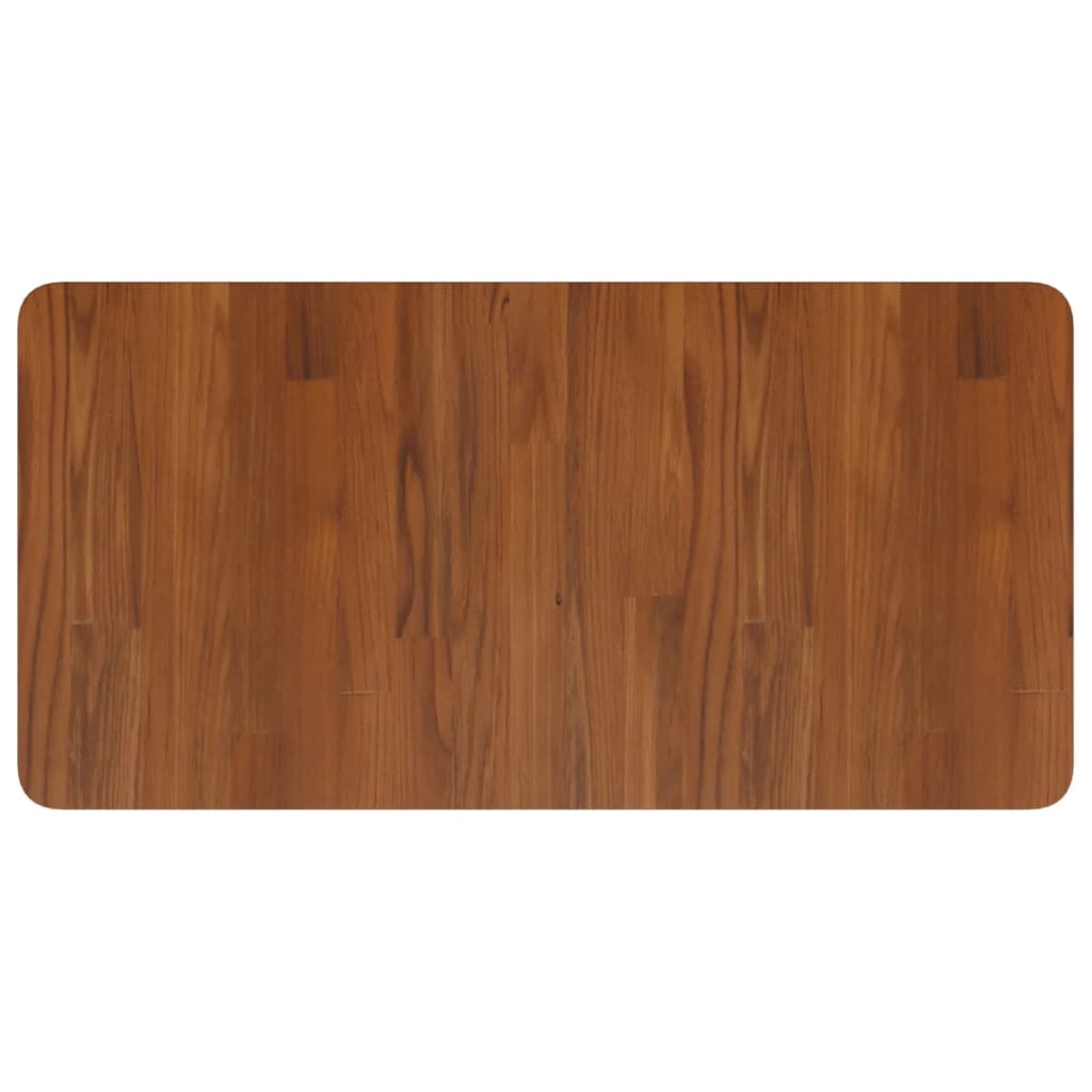 bordplade til badeværelse 80x40x2,5 cm massivt træ mørkebrun