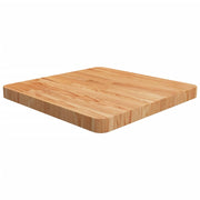 firkantet bordplade 50x50x4 cm behandlet massivt eg lysebrun