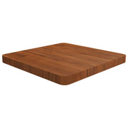 firkantet bordplade 50x50x4 cm behandlet massivt eg mørkebrun