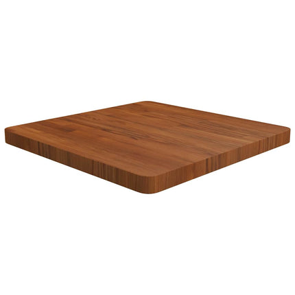 firkantet bordplade 60x60x4 cm behandlet massivt eg mørkebrun