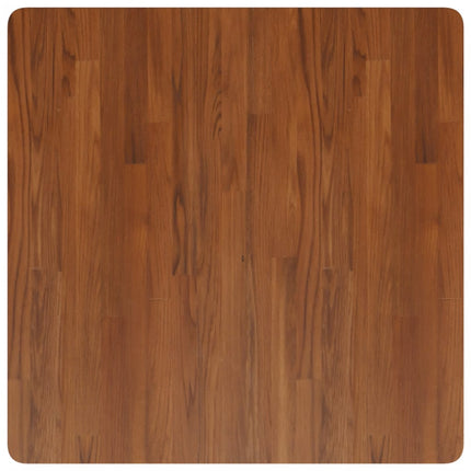firkantet bordplade 80x80x4 cm behandlet massivt eg mørkebrun
