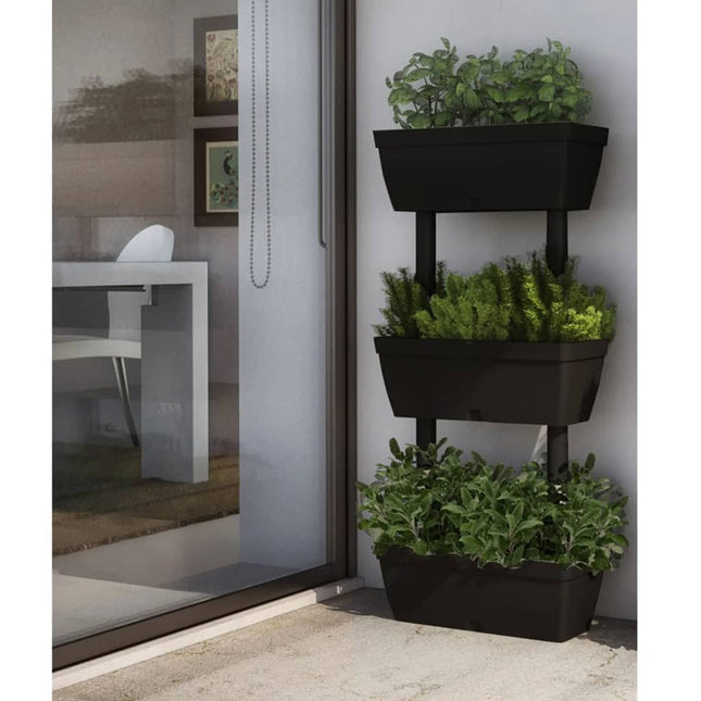 plantekasser 6 stk. 100 cm antracitgrå