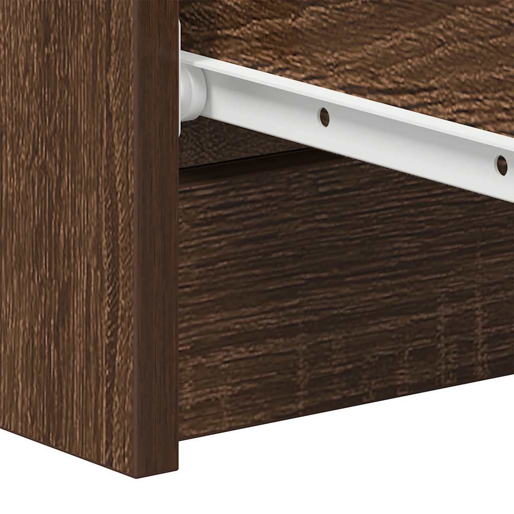 kommode 60x35x98,5 cm konstrueret træ brun egetræsfarve