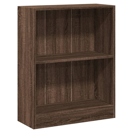 bogreol 60x24x76 cm konstrueret træ brun egetræsfarve