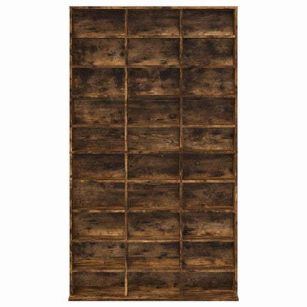 reol 102x23x177,5 cm konstrueret træ røget egetræsfarve