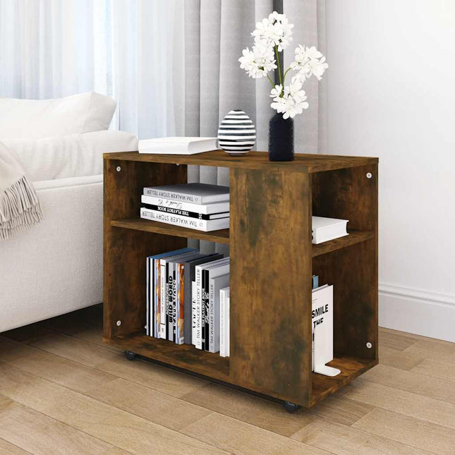 sidebord 70x35x60,5 cm konstrueret træ røget egetræsfarve