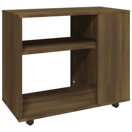 sidebord 70x35x60,5 cm konstrueret træ brun egetræsfarve