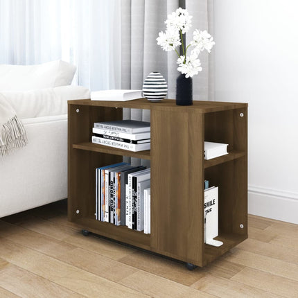 sidebord 70x35x60,5 cm konstrueret træ brun egetræsfarve