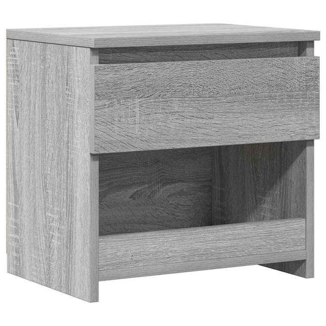 sengebord 40x30x39 cm konstrueret træ grå sonoma-eg