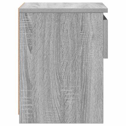 sengeborde 2 stk. 40x30x39 cm konstrueret træ grå sonoma-eg