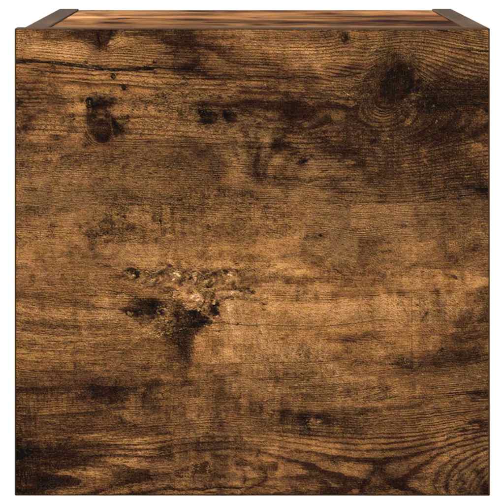 væghængt tv-skab 30,5x30x30 cm røget egetræsfarve