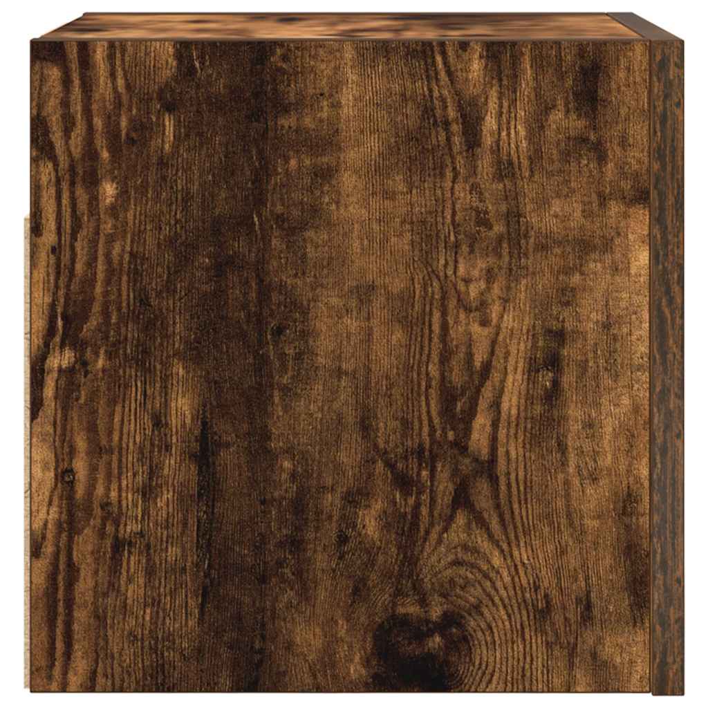 væghængt tv-skab 30,5x30x30 cm røget egetræsfarve