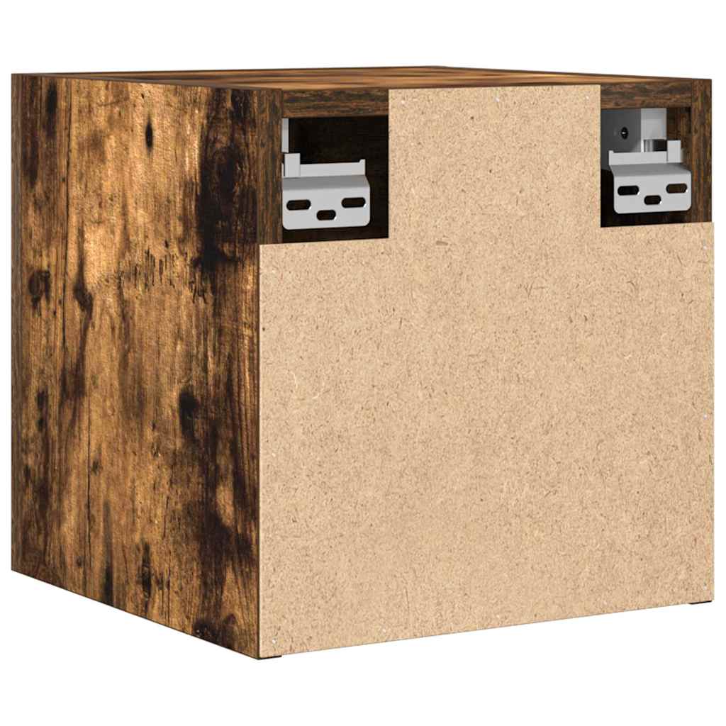 væghængt tv-skab 30,5x30x30 cm røget egetræsfarve