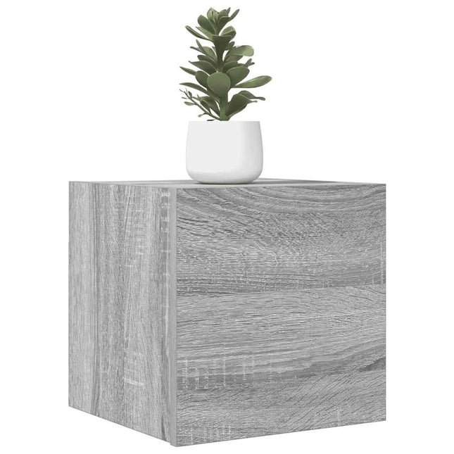 væghængt tv-skab 30,5x30x30 cm grå sonoma-eg