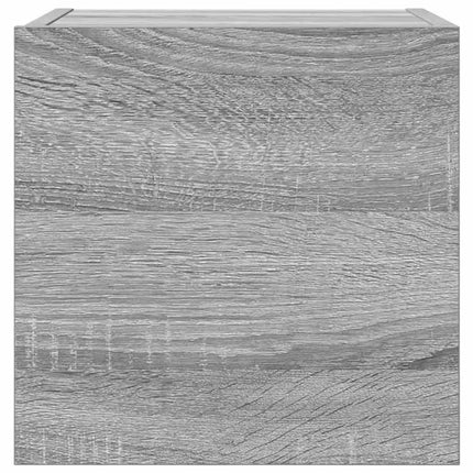 væghængtee tv-skab 2 stk. 30,5x30x30 cm grå og sonoma-eg