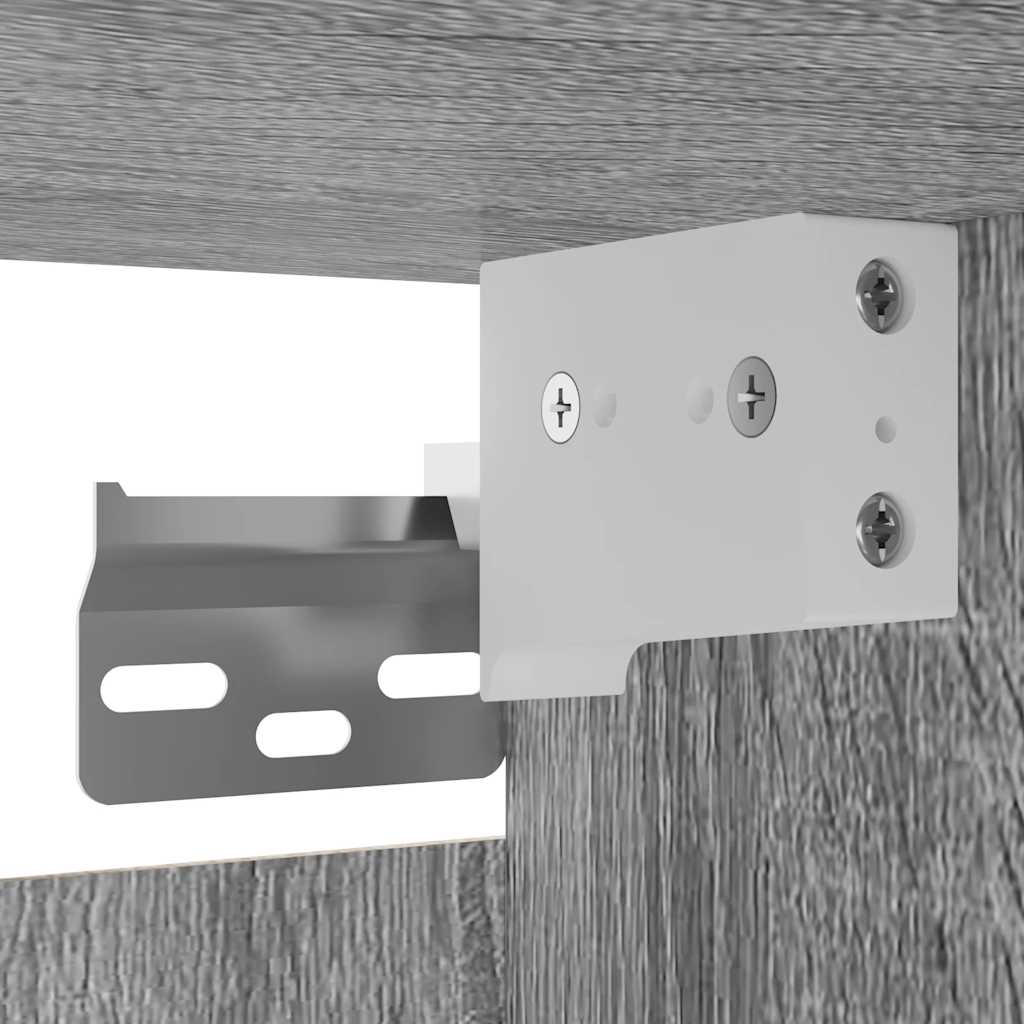 væghængtee tv-skab 4 stk. 30,5x30x30 cm grå og sonoma-eg