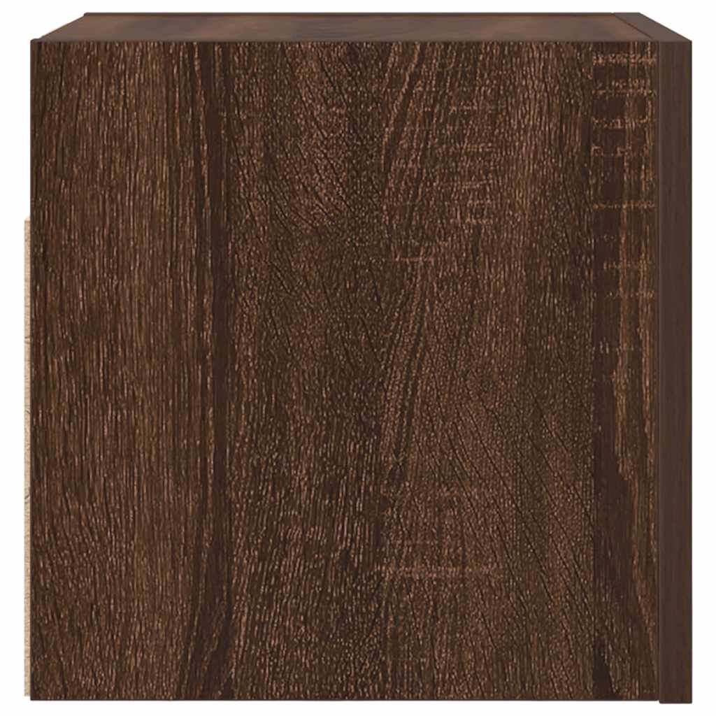 væghængt tv-skab 30,5x30x30 cm brun egetræsfarve