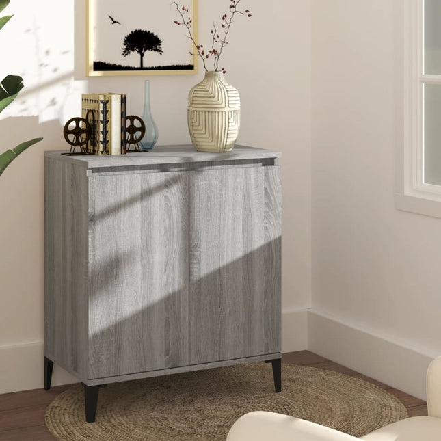 skænk 60x35x70 cm konstrueret træ grå sonoma-eg