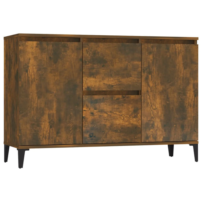 skænk 102x35x70 cm konstrueret træ røget egetræsfarve