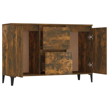 skænk 102x35x70 cm konstrueret træ røget egetræsfarve