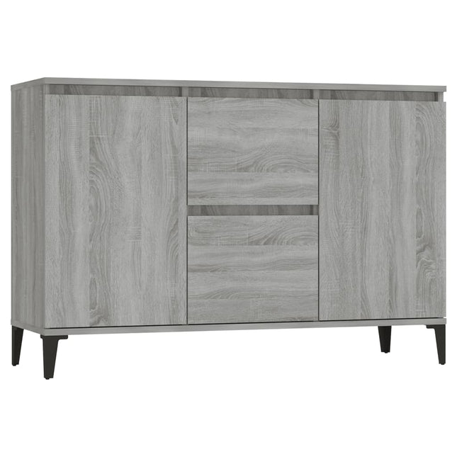 skænk 102x35x70 cm konstrueret træ grå sonoma-eg