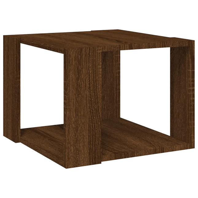sofabord 40x40x30 cm konstrueret træ brun egetræsfarve