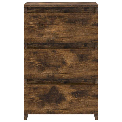 sengeborde 2 stk. 40x35x62,5 cm konstrueret træ røget egetræ