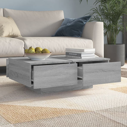sofabord 90x60x31 cm konstrueret træ grå sonoma-eg