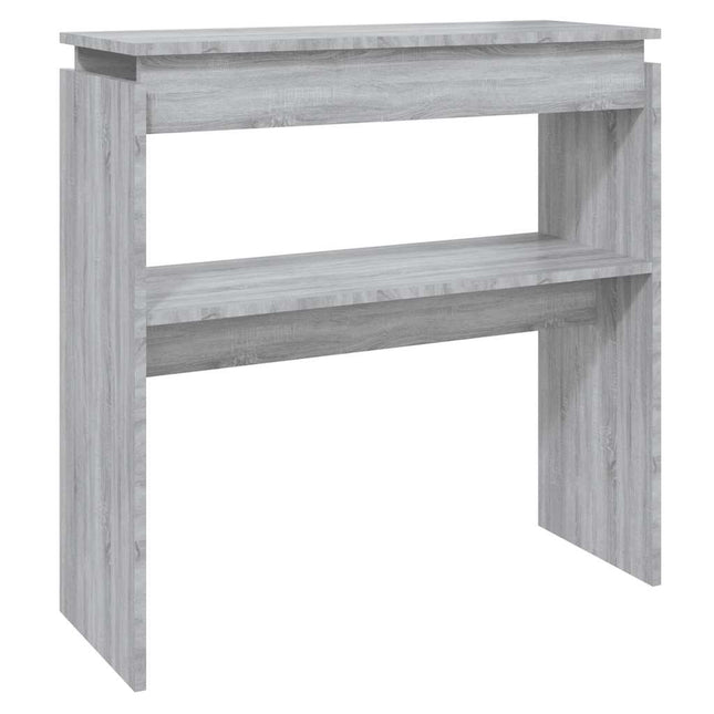konsolbord 80x30x80 cm konstrueret træ grå sonoma-eg
