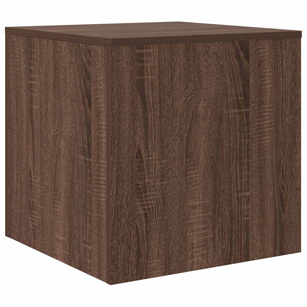 indskudsborde 3 stk. konstrueret træ brun egetræsfarve