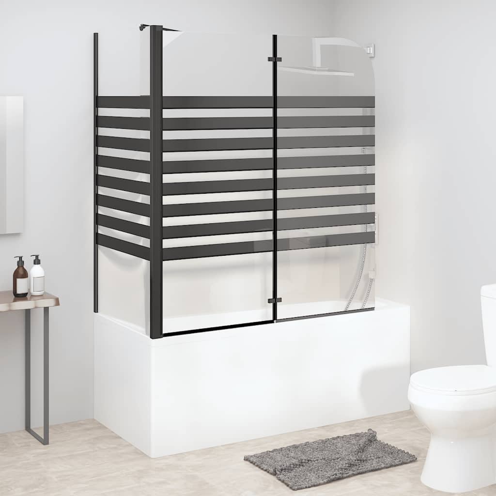 brusevæg 120x68x130 cm hærdet glas stribet billede