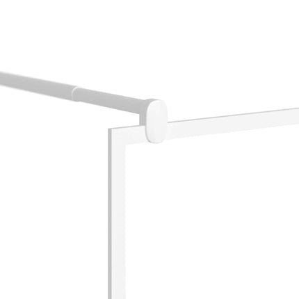 brusevæg 80x195 cm sikkerhedsglas hvid