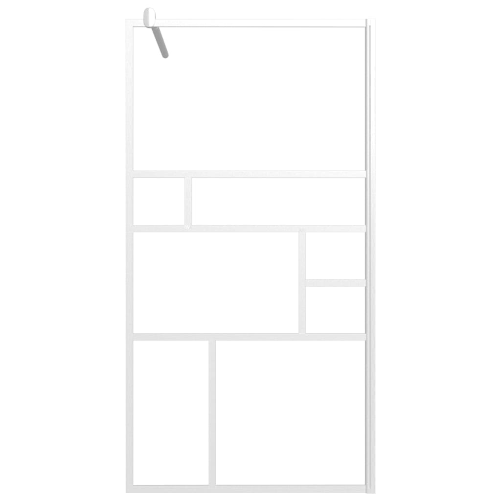 brusevæg 100x195 cm sikkerhedsglas hvid