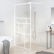 brusevæg 100x195 cm sikkerhedsglas hvid