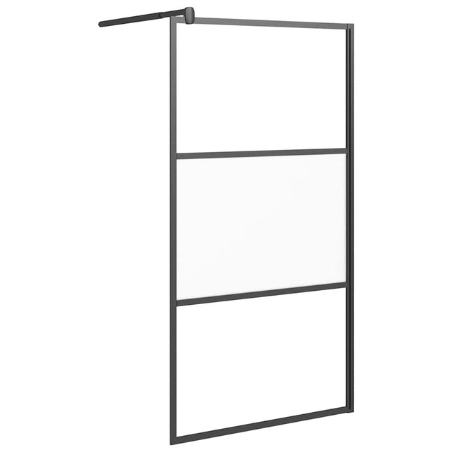 Bruseskærme Sort 100 x 195 cm Glas og Aluminium