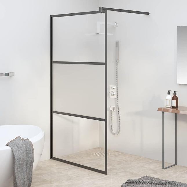 Bruseskærme Sort 100 x 195 cm Glas og Aluminium