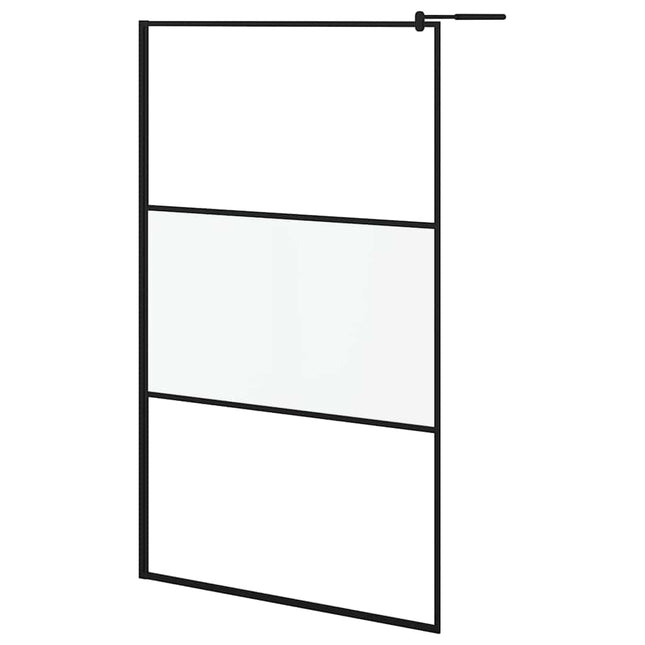 Bruseskærme Sort 115 x 195 cm Glas og Aluminium