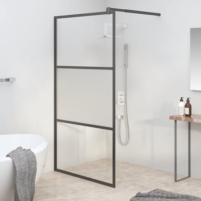 Bruseskærme Sort 115 x 195 cm Glas og Aluminium