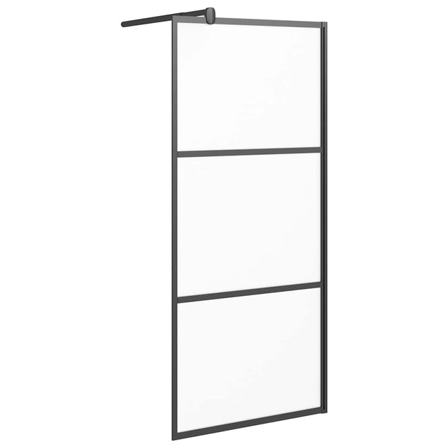 Bruseskærme Sort 80 x 195 cm Glas og Aluminium