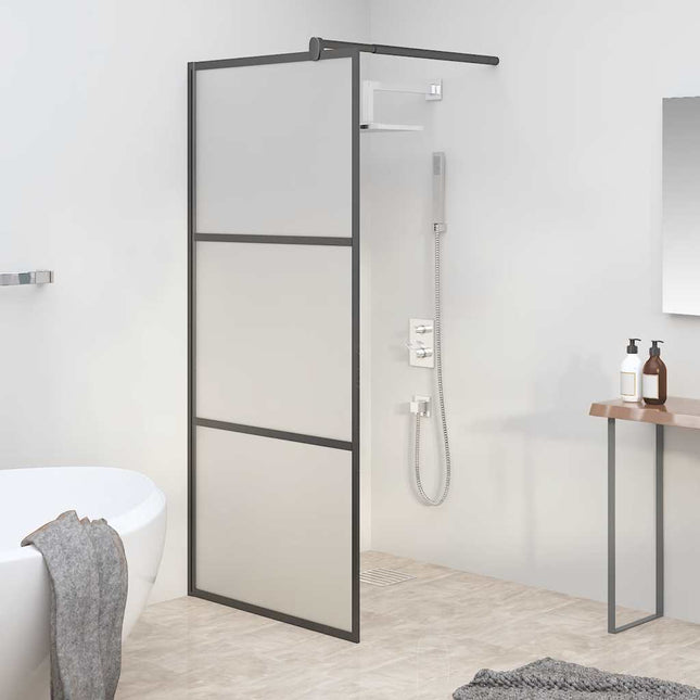 Bruseskærme Sort 80 x 195 cm Glas og Aluminium