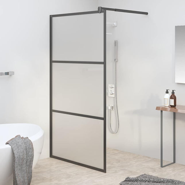Bruseskærme Sort 100 x 195 cm Glas og Aluminium
