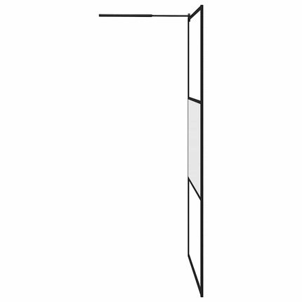 brusevæg 115x195 cm matteret sikkerhedsglas sort